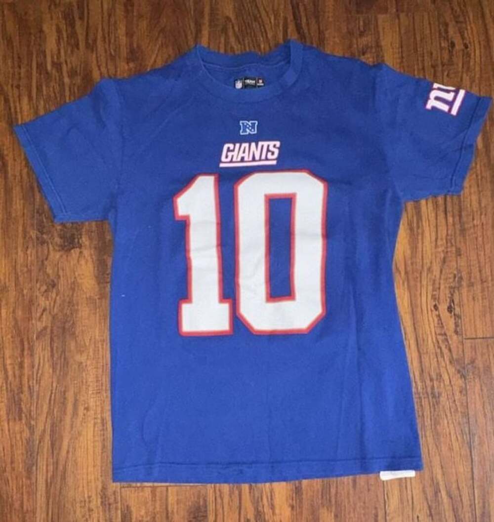 NFL Team Apparel New York Giants Eli Manning 10 Jersey T-Shirt Size S - Youth